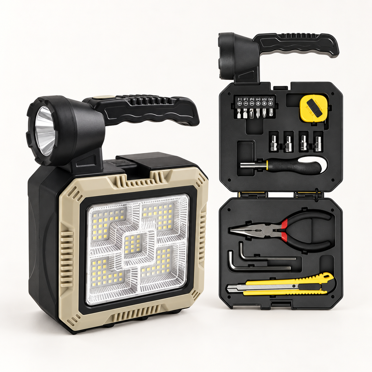 Kit Linterna Solar + Herramientas