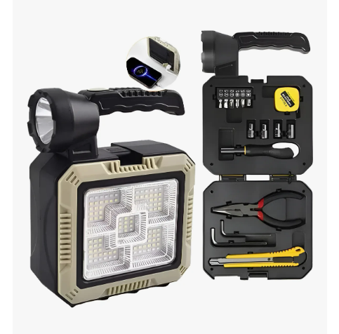Kit Linterna Solar + Herramientas